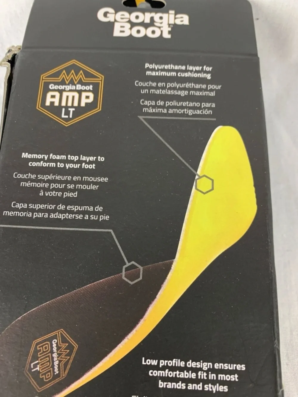 Georgia Boot AMP LT Memory Foam Max Comfort Insoles Men's Size Medium 7-8.5